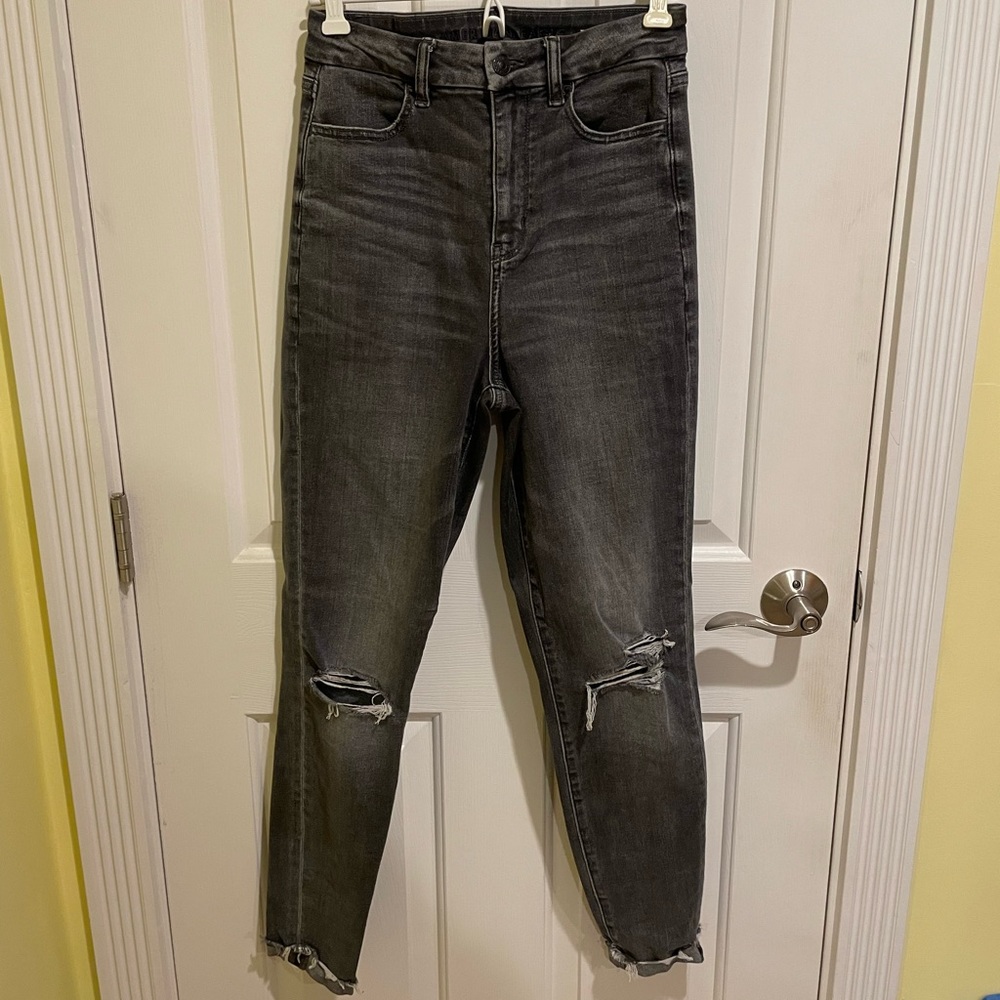 American eagle grey highest rise jegging